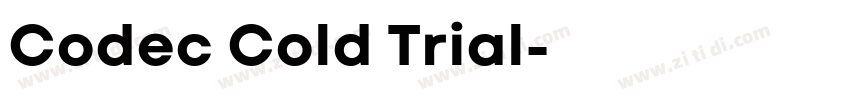 Codec Cold Trial字体转换